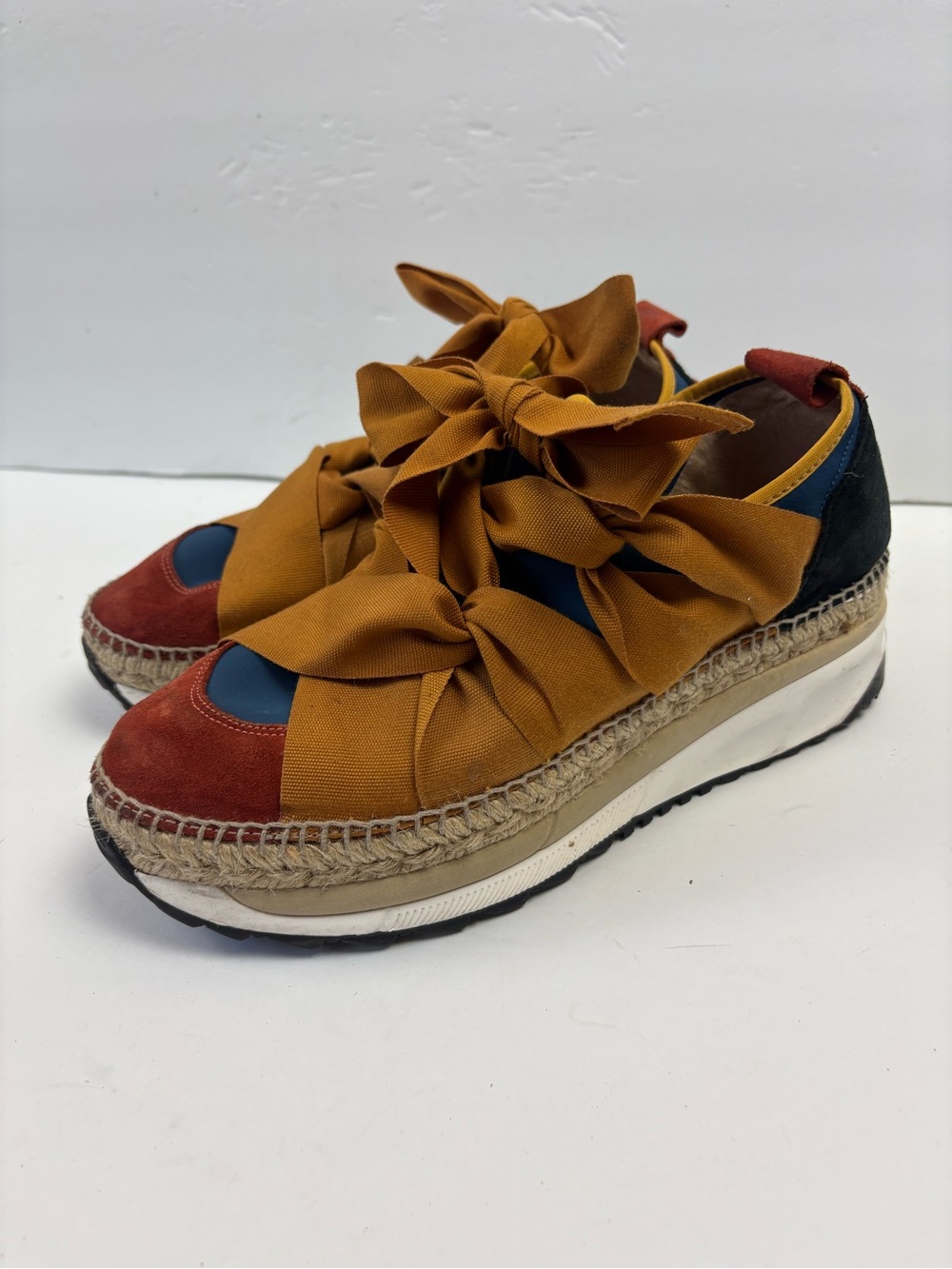 Free People Chapmin Espadrille Sneaker Platform Women’s size 40 9.5 - Picture 2 of 13